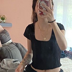 black crop top